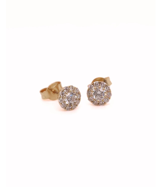 ROEMER oorstekers 18k goud met 0.81ct. diamant