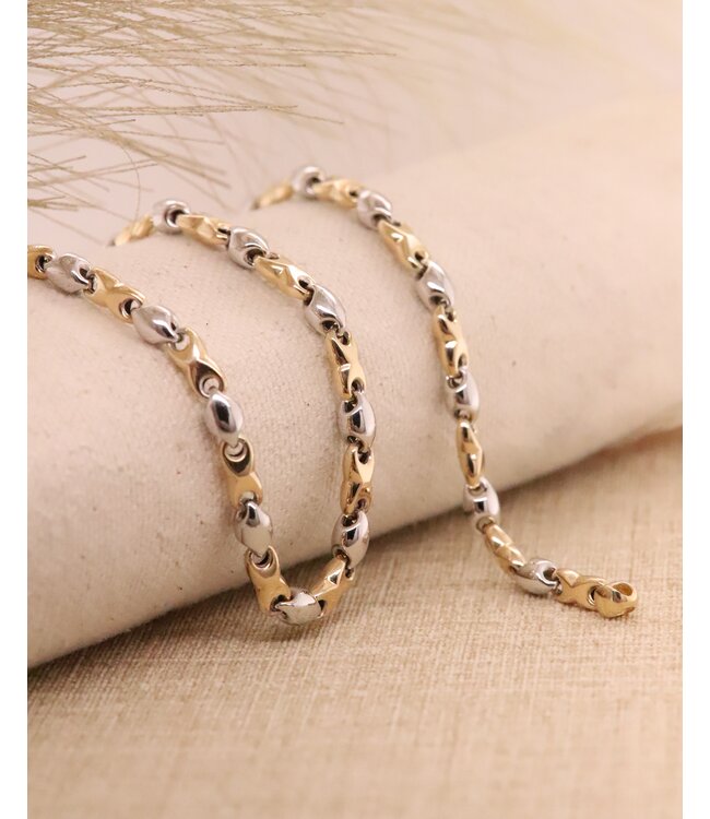 Monzario geel met witgouden collier 80C