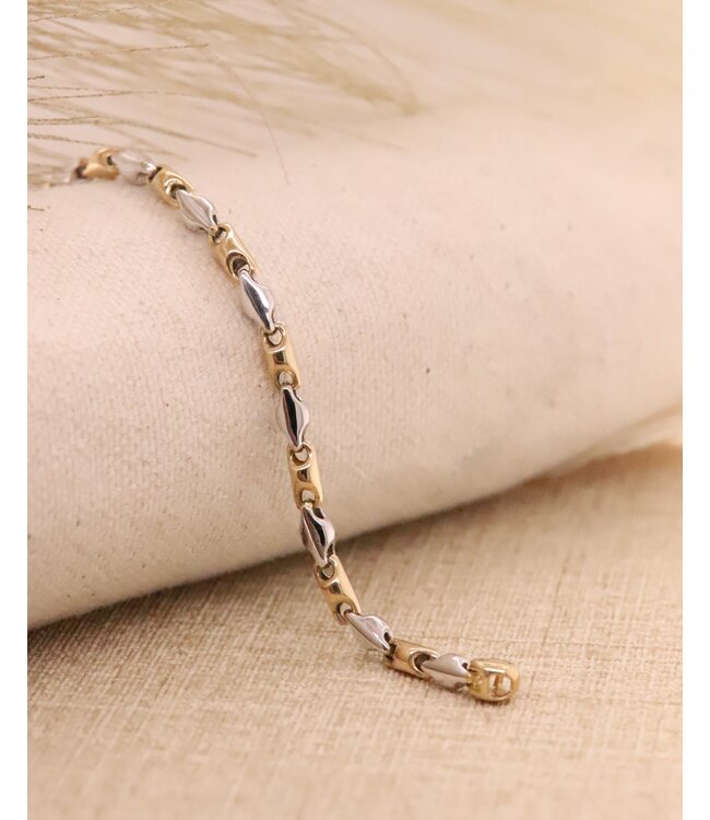 Monzario wit met geelgouden armband 81A
