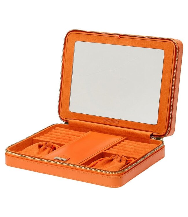 WOLF Juwelendoos Maria Large Zip Case Tangerine