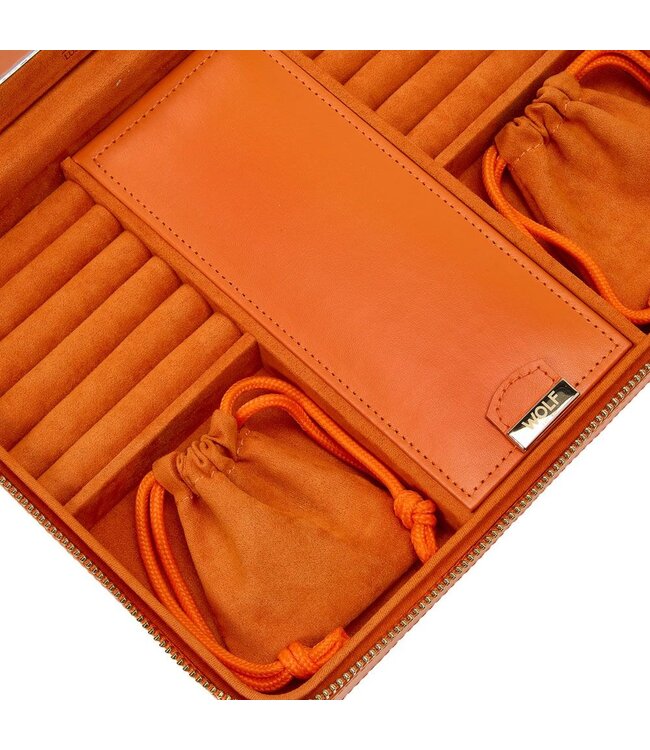 WOLF Juwelendoos Maria Large Zip Case Tangerine