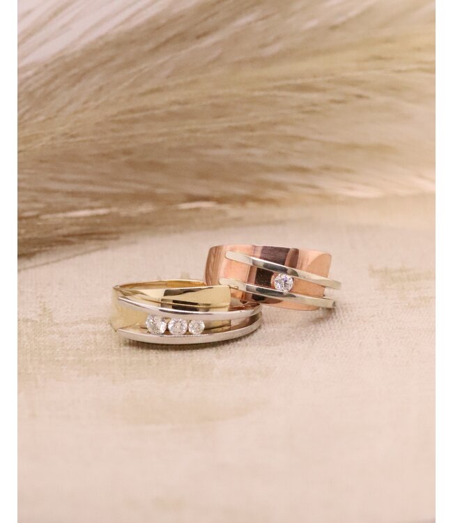 R&C Bicolor gouden Ring Galla Plus  0.26ct