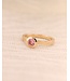 R&C Rosegouden ring Panama met roze toermalijn 4110
