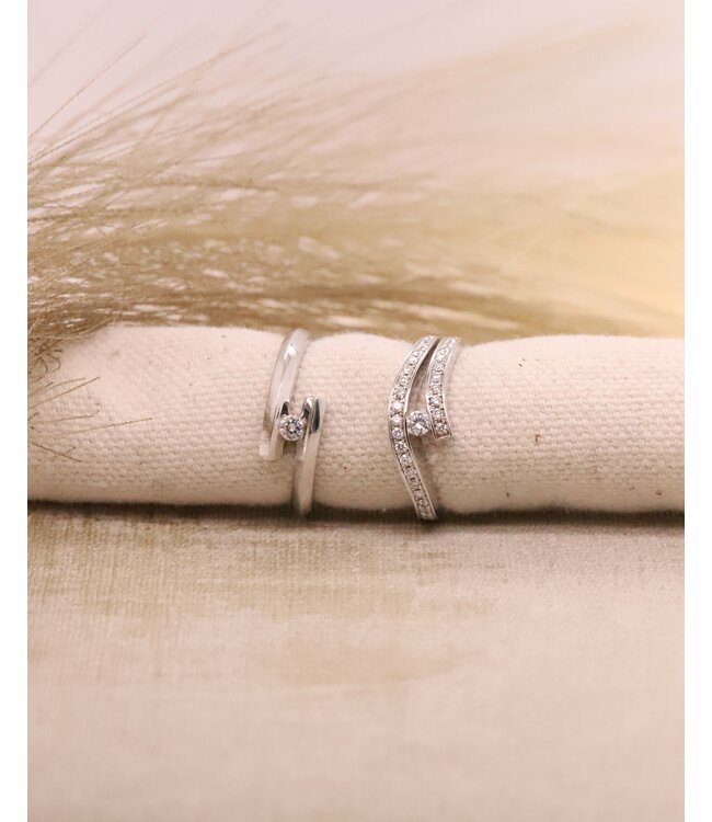 R&C Witgouden ring Penelope met 0,08ct WSi