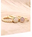 ROEMER by Bregje ring Single Bubble Diamond 18K geelgoud met Chalcedoon