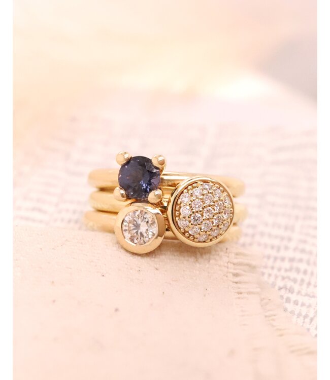 ROEMER by Bregje ring Lily 18K geelgoud met paarse Spinel 0.96ct