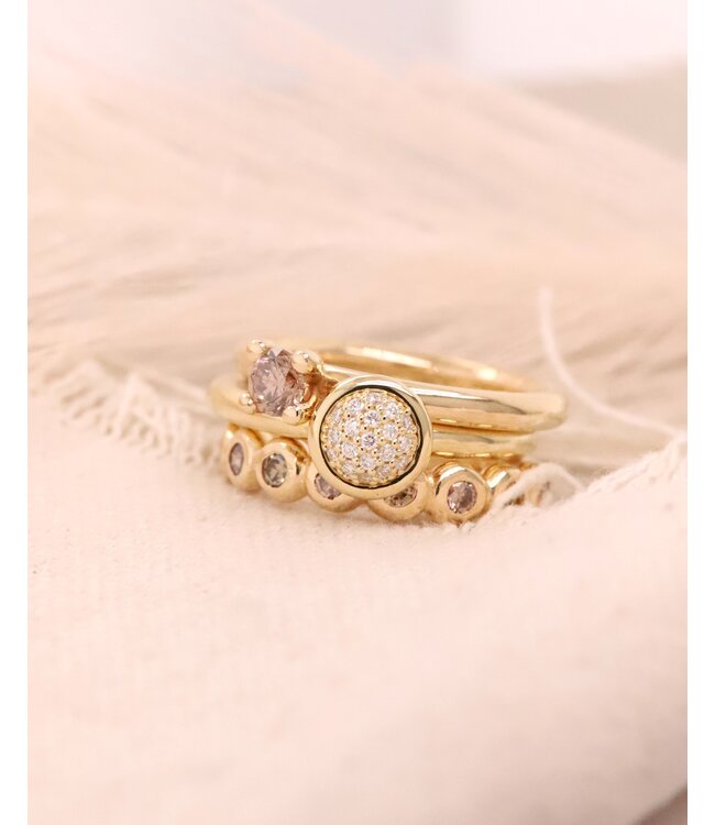 ROEMER by Bregje ring Colours 18K geelgoud met cognac diamant