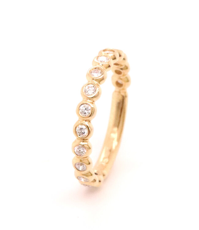 ROEMER by Bregje 18K Geelgouden ring Colours met 0.33ct diamant