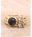 ROEMER by Bregje Ring single bubble 18k geelgoud met London Blue Topaas