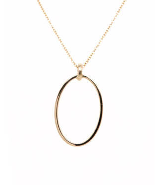 ROEMER ROEMER 14K geelgouden collier met hanger 45cm