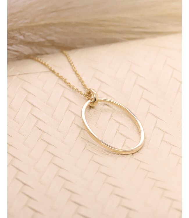 ROEMER 14K geelgouden collier met hanger 45cm