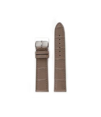 ROEMER ROEMER horlogeband krokodillenleder taupe luxe 18/16 mm Large