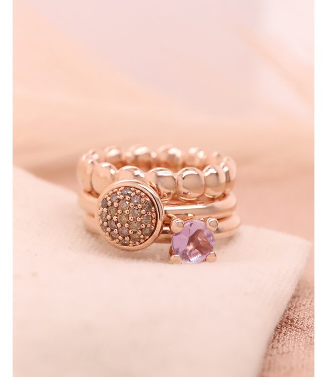 ROEMER by Bregje 18K rosegouden ring BUBBLES large