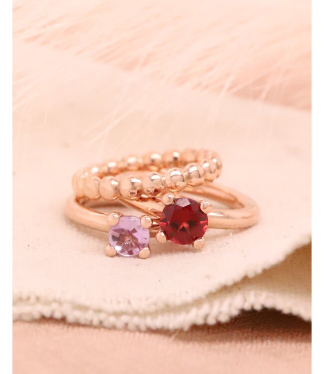 ROEMER by Bregje ring Lily 18K roségoud met Amethyst
