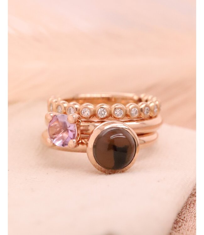 ROEMER by Bregje ring Lily 18K roségoud met Amethyst