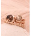 ROEMER by Bregje Ring single bubble 18k rosegoud met Rookkwarts
