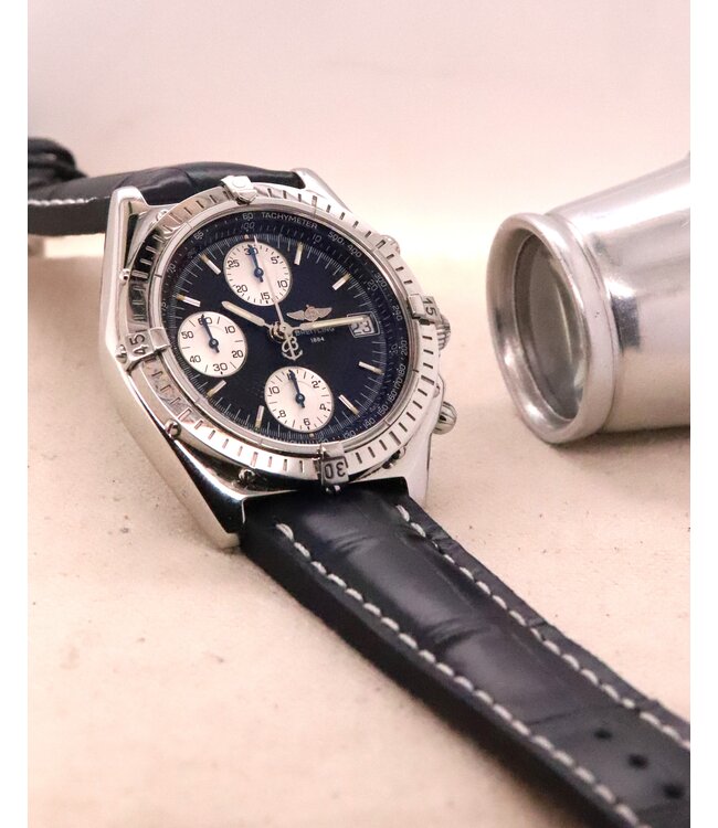 ROEMER horlogeband krokodillenleder marineblauw luxe 22/20 mm large