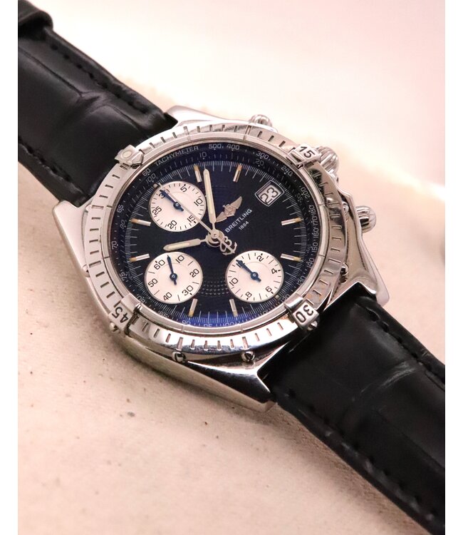 ROEMER horlogeband krokodillenleder zwart luxe 20/18 mm large