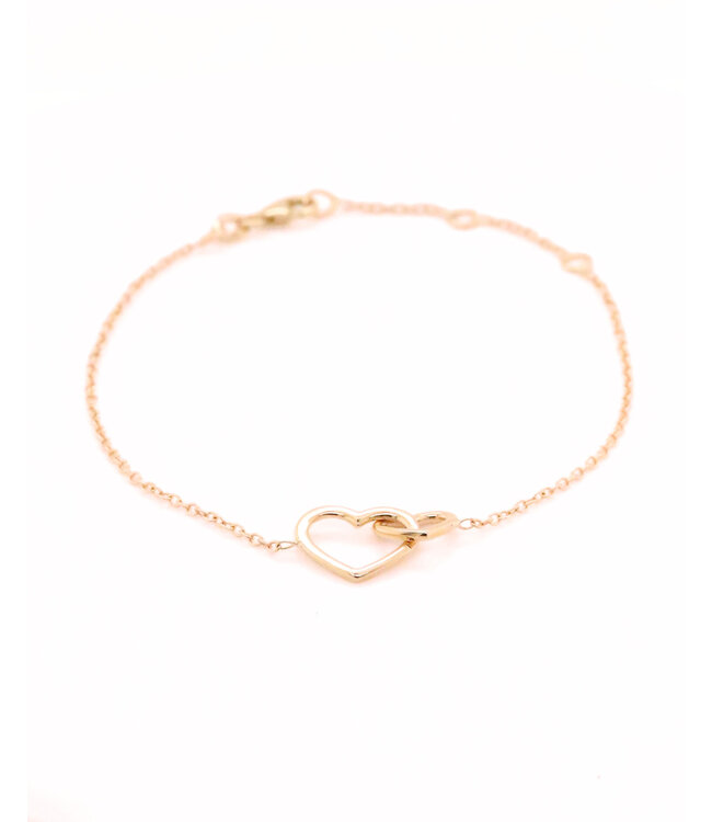 ROEMER geelgouden armband met hartjes