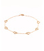 ROEMER geelgouden armband 6 hartjes