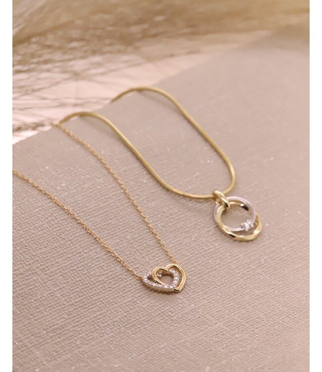 ROEMER 14K Geelgouden slangencollier 1,1mm 45cm