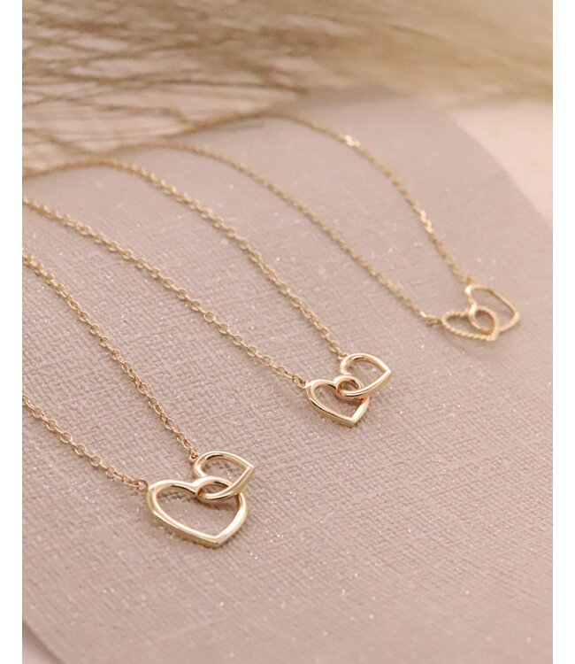 ROEMER Collier 14k geelgoud hartjes 40 - 42 - 44 cm