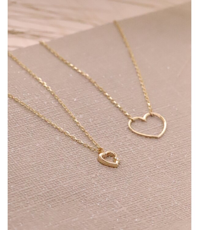 ROEMER Collier 14k geelgoud hart 40 - 42 - 44 cm