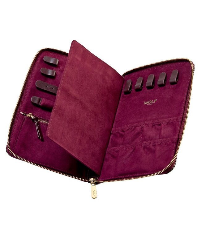 WOLF Juwelenetui Bella Jewellery Portfolio Bordeaux