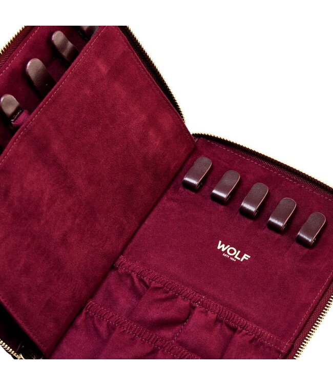 WOLF Juwelenetui Bella Jewellery Portfolio Bordeaux