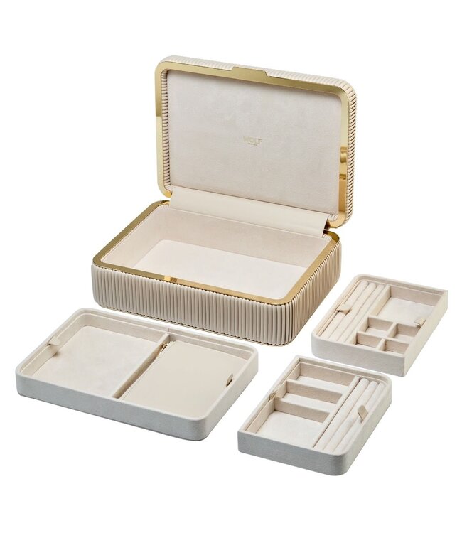 WOLF Juwelendoos Bella Medium Jewellery Box Bone