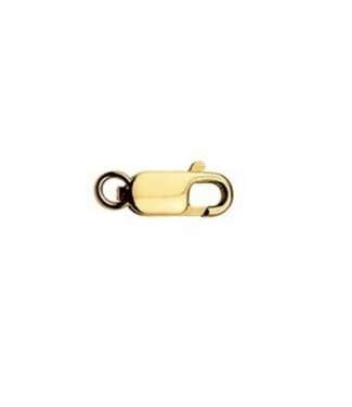 Gouden sluiting, platte karabijnhaak 10mm