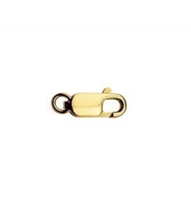 Gouden sluiting, platte karabijnhaak 10mm