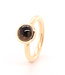 ROEMER by Bregje Ring single bubble 18k geelgoud met Rookkwarts