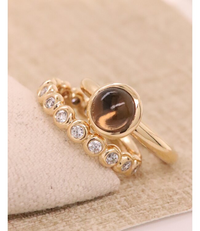 ROEMER by Bregje Ring Sparkles Large 18k geelgoud met diamant (0.84ct)