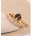 ROEMER by Bregje Ring single bubble 18k geelgoud met Rookkwarts