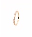 ROEMER ring 14K geelgoud  vintage look met baguette en briljant geslepen diamant 0.22ct 57
