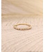 ROEMER ring 14K geelgoud  vintage look met baguette en briljant geslepen diamant 0.22ct 57