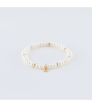 Y&G Y&G armband zoetwaterparels met gouden beads 14k P7000