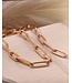 Roemer collier paperclip 18k roségoud 50cm