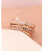 Positano Ring 18k roségoud 7952/ARBD 0.80ct diamant & cognac diamant maat 54