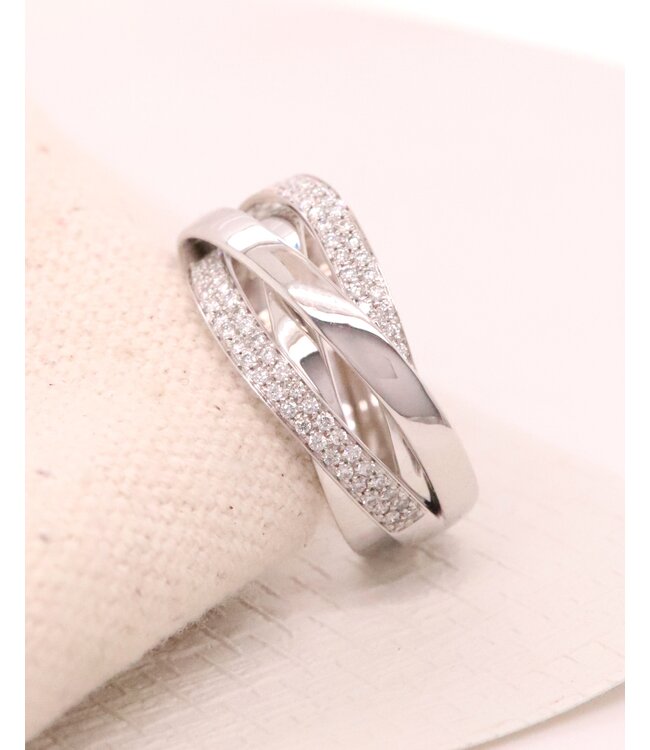 Positano Ring 18k witgoud 5044/AW 0.35ct diamant maat 55