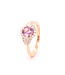 Positano Positano Ring 18k roségoud 8046/ARPS 1.07ct roze Saffier & 0.40ct Diamant maat 54