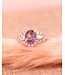 Positano Ring 18k roségoud 8046/ARPS 1.07ct roze Saffier & 0.40ct Diamant maat 54