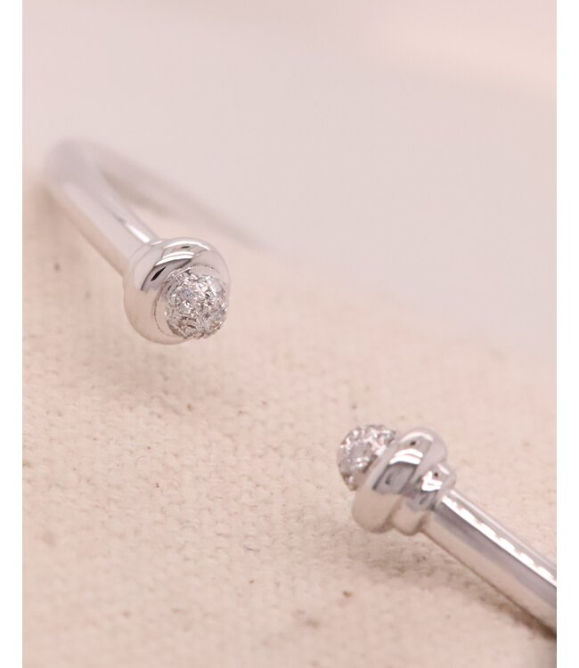 Positano Bangle 18k witgoud 5225/BW 0.24ct diamant