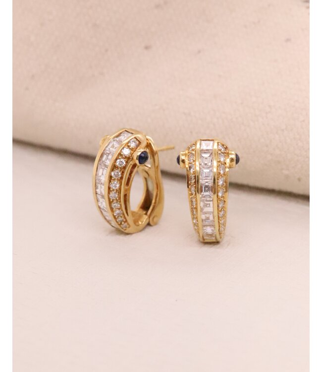 ROEMER oorknoppen 18k goud met 1.55ct diamant