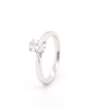 Tomylo Tomylo Ring 14k witgoud LAB Grown Oval diamant 0.63ct maat 53 Tomylo Tomylo Ring 14k witgoud LAB Grown Oval diamant 0.63ct maat 53
