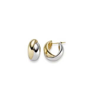 ROEMER ROEMER oorringen 14k geel/wit goud 12mm