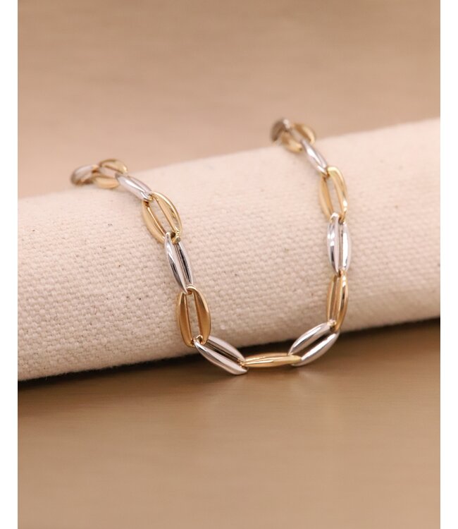 ROEMER armband geel/witgoud 18k 19cm