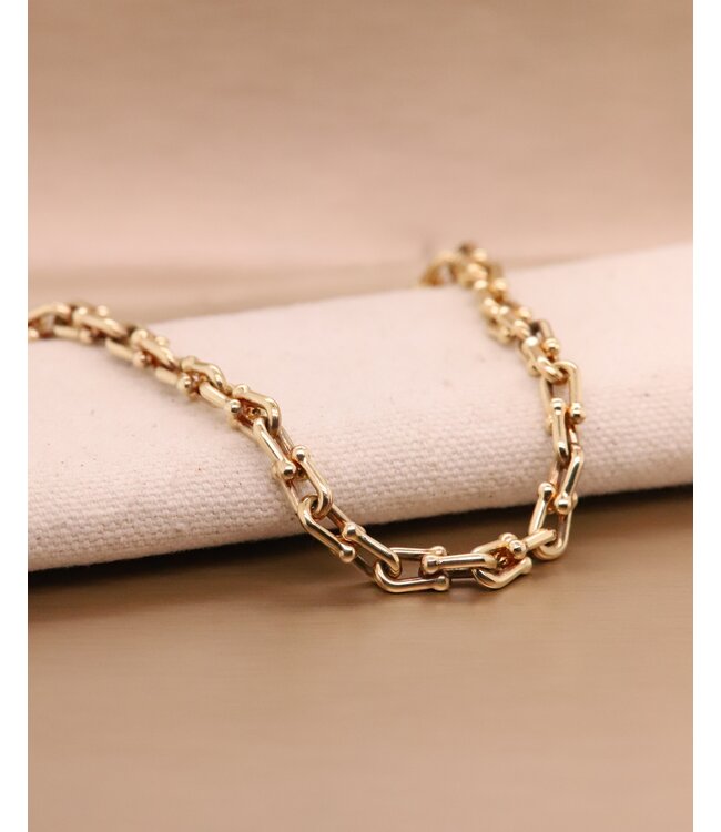 Roemer geelgouden collier Estribo 45cm.