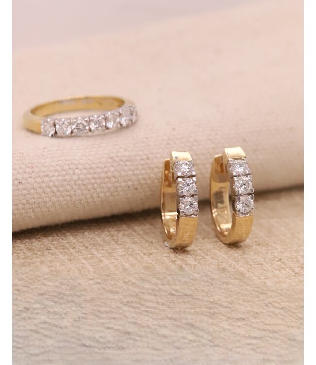 ROEMER bicolor gouden Riviera ring met briljanten